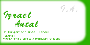 izrael antal business card